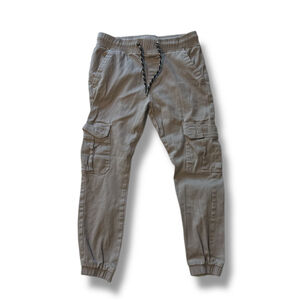 RGStr Cargo Jogger Pants Sz S Grey w Drawstring